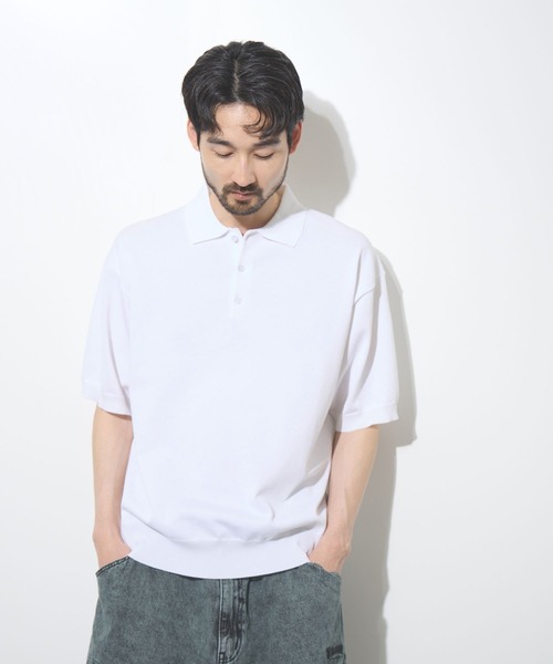 URBAN COLLECTION(アーバンコレクション)の「URBAN COLECTION オーバーサイズ ハイゲージ ニットポロシャツ(ニット/セーター・メンズ・ブラック/グリーン/ホワイト・XL/L/M/S)」の15枚目の写真