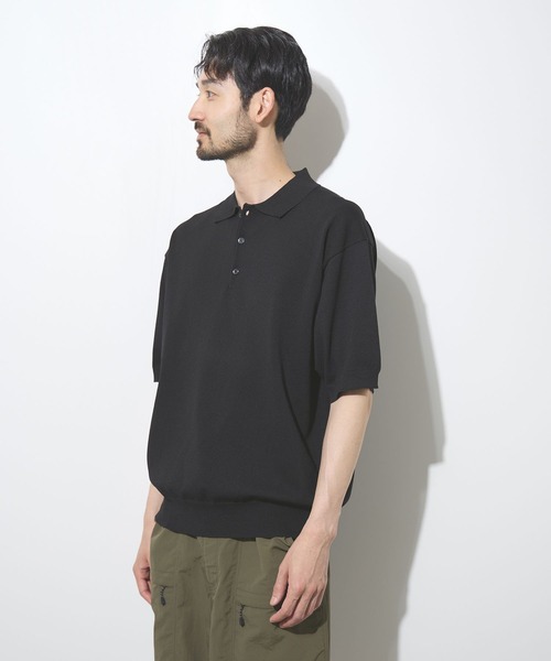 URBAN COLLECTION(アーバンコレクション)の「URBAN COLECTION オーバーサイズ ハイゲージ ニットポロシャツ(ニット/セーター・メンズ・ブラック/グリーン/ホワイト・XL/L/M/S)」の18枚目の写真