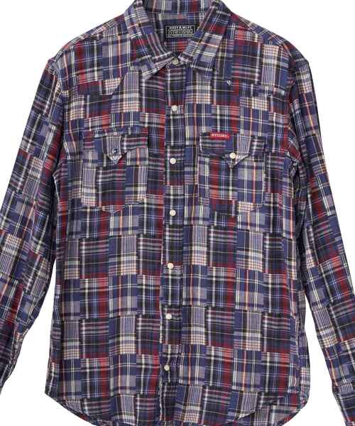 HYSTERIC GLAMOUR（ヒステリックグラマー）の「ダブルガーゼチェックウエスタンシャツ（シャツ/ブラウス・メンズ・グリーン系その他/レッド系その他・X-LARGE/LARGE/MEDIUM/SMALL）」の4枚目の写真