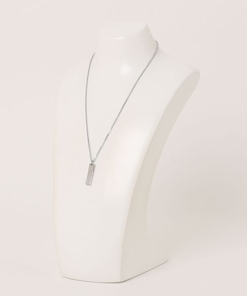 LION HEART(ライオンハート)の「【LION HEART】“SAND”ワイドプレートネックレス/サージカルステンレス316L(金属アレルギー対応)IT(ネックレス・メンズ・シルバー・FREE)」の14枚目の写真