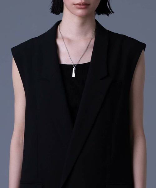 LION HEART(ライオンハート)の「【LION HEART】“SAND”ワイドプレートネックレス/サージカルステンレス316L(金属アレルギー対応)IT(ネックレス・メンズ・シルバー・FREE)」の4枚目の写真