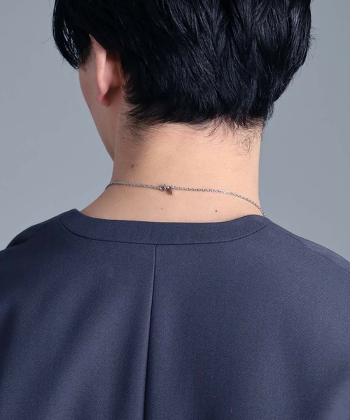 LION HEART(ライオンハート)の「【LION HEART】“SAND”ワイドプレートネックレス/サージカルステンレス316L(金属アレルギー対応)IT(ネックレス・メンズ・シルバー・FREE)」の7枚目の写真