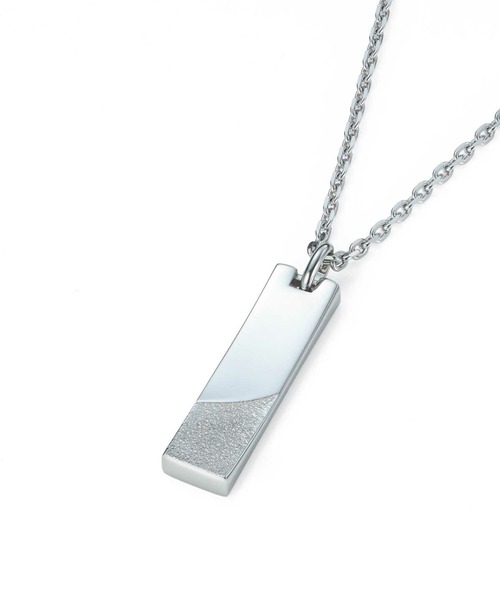 LION HEART(ライオンハート)の「【LION HEART】“SAND”ワイドプレートネックレス/サージカルステンレス316L(金属アレルギー対応)IT(ネックレス・メンズ・シルバー・FREE)」の11枚目の写真