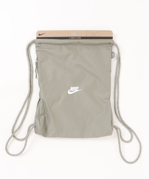 NIKE(ナイキ)の「《NIKEアパレル》NK HERITAGE DRAWSTRI(エコバッグ/サブバッグ・メンズ・ブラック/アーミー・フリー)」の2枚目の写真