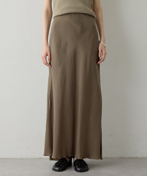 Whim Gazette（ウィムガゼット）の「キュプラフィブリルフレアスカート（スカート・レディース・カーキ/ブラウン/ベージュ・36/38）」の3枚目の写真