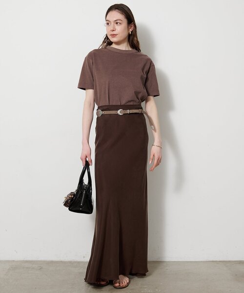 Whim Gazette（ウィムガゼット）の「キュプラフィブリルフレアスカート（スカート・レディース・カーキ/ブラウン/ベージュ・36/38）」の11枚目の写真