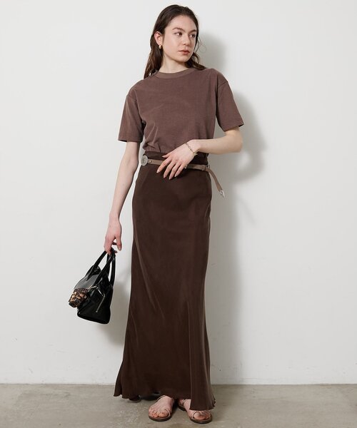 Whim Gazette（ウィムガゼット）の「キュプラフィブリルフレアスカート（スカート・レディース・カーキ/ブラウン/ベージュ・36/38）」の12枚目の写真