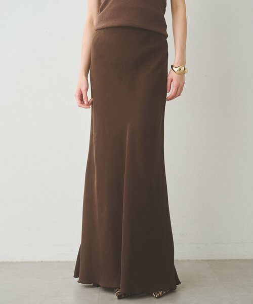 Whim Gazette（ウィムガゼット）の「キュプラフィブリルフレアスカート（スカート・レディース・カーキ/ブラウン/ベージュ・36/38）」の14枚目の写真