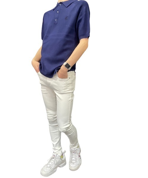 COOK JEANS(クックジーンズ)の「ラグランニットポロ(ポロシャツ・メンズ・ブラック/ネイビー/レッド/ホワイト・LARGE/MEDIUM/FREE)」の10枚目の写真