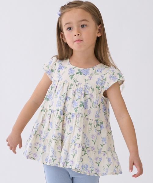 petit main（プティマイン）の「【スマイル/冷感/リンク】楊柳チュニック（チュニック・キッズ・ライトブルー/ライトピンク/レッド/ラベンダー/黄緑系・120cm/110cm/80ｃｍ/100cm/130cm/90cm）」の3枚目の写真