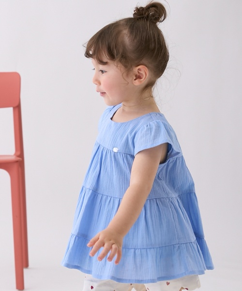 petit main（プティマイン）の「【スマイル/冷感/リンク】楊柳チュニック（チュニック・キッズ・ライトブルー/ライトピンク/レッド/ラベンダー/黄緑系・120cm/110cm/80ｃｍ/100cm/130cm/90cm）」の10枚目の写真