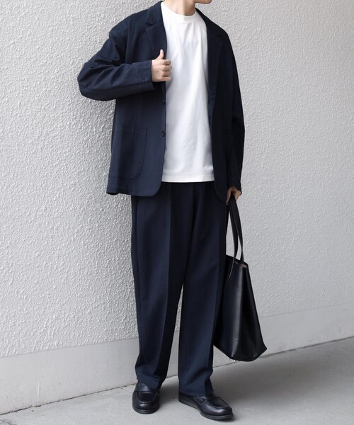 SHIPS any(シップス エニィ)の「SHIPS any:〈接触冷感/ストレッチ〉360° THE CIRCLE STRETCH リネン ミックス センタークリース イージーパンツ(セットアップ対応)◇(その他パンツ・メンズ・ネイビー/カーキ/ブラック・X-LARGE/LARGE/MEDIUM/SMALL)」の6枚目の写真