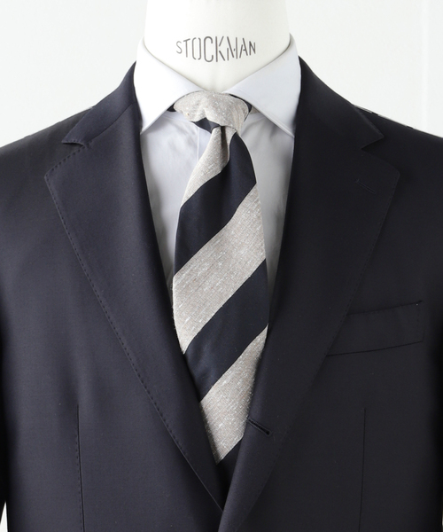 EDIFICE（エディフィス）の「AX Fossati カスリストライプタイ（ネクタイ・メンズ・チョコ/ダークブルー・FREE）」の2枚目の写真