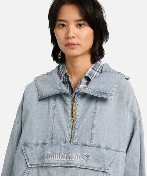 Timberland（ティンバーランド）の「Timberland Anorak Jacket（ティンバーランド アノラック ジャケット）（デニムジャケット・メンズ・グレー/ネイビー系・SMALL/MEDIUM/LARGE/X-LARGE）」の4枚目の写真