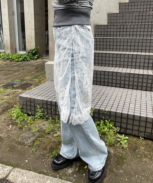 ROGER AND RAW(ロジャーアンドロウ)の「レース ミニ ラップスカート(スカート・レディース・ホワイト/ブラック・FREE)」の7枚目の写真