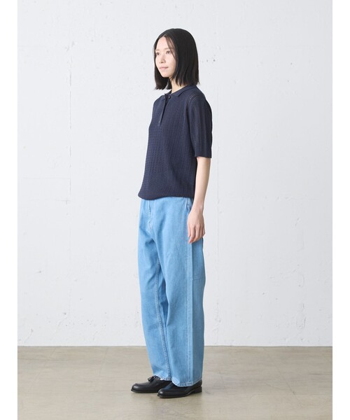 MidiUmi（ミディウミ）の「MidiUmi ニットポロシャツプルオーバー（ニット/セーター・レディース・グリーン/キナリ/ネイビー・FREE）」の22枚目の写真