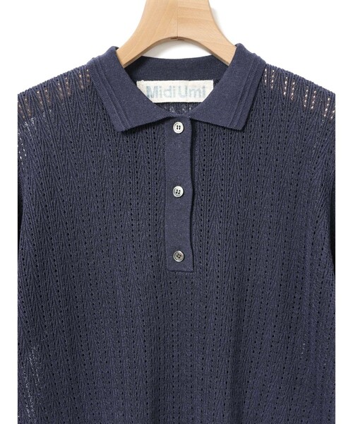 MidiUmi（ミディウミ）の「MidiUmi ニットポロシャツプルオーバー（ニット/セーター・レディース・グリーン/キナリ/ネイビー・FREE）」の17枚目の写真