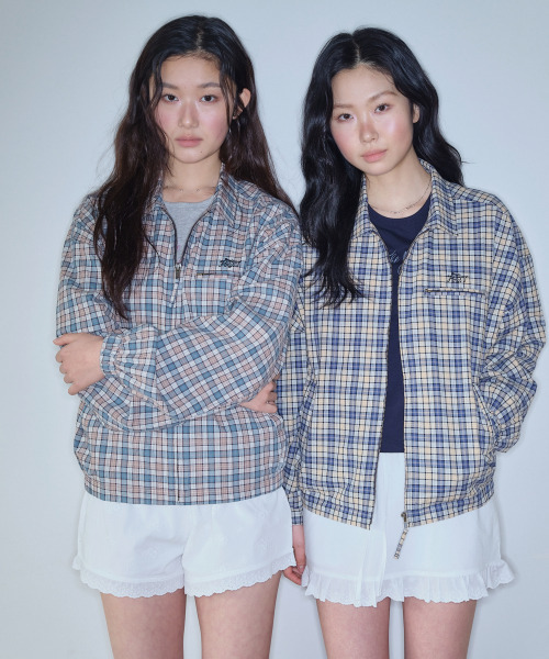 HOMEBODY THINGS(ホームバディ ティングズ)の「HBT Classic Check Zip-Up Jacket (Vintage Green Check)(ブルゾン・レディース・その他・FREE)」の1枚目の写真