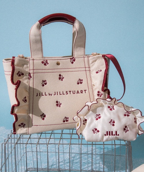 JILL by JILL STUART（ジルバイジルスチュアート）の「＜Cherryシリーズ＞フリルポーチ（ポーチ・レディース・ネイビー/ブルー/ホワイト・FREE）」の8枚目の写真
