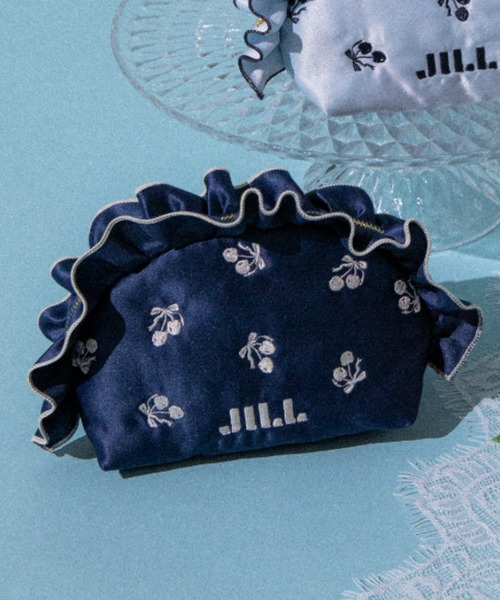 JILL by JILL STUART（ジルバイジルスチュアート）の「＜Cherryシリーズ＞フリルポーチ（ポーチ・レディース・ネイビー/ブルー/ホワイト・FREE）」の10枚目の写真