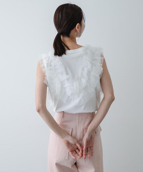 SENSE OF PLACE by URBAN RESEARCH(センスオブプレイスバイアーバンリサーチ)の「フリルデザインカットトップ(Tシャツ/カットソー・レディース・オフホワイト/ベージュ・ONE)」の12枚目の写真