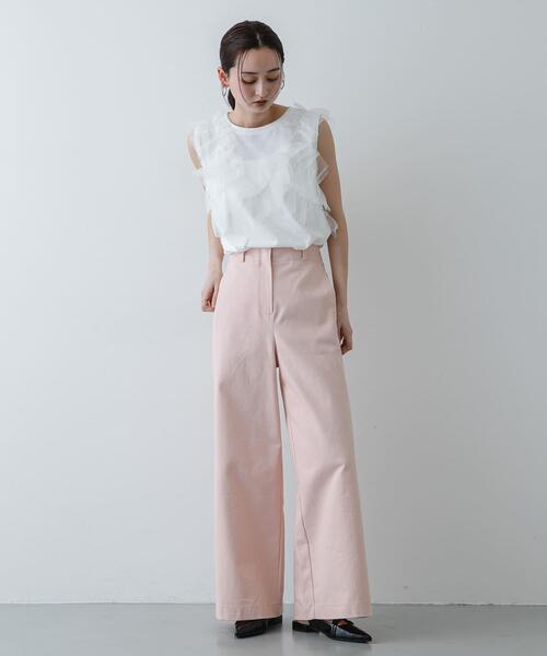 SENSE OF PLACE by URBAN RESEARCH(センスオブプレイスバイアーバンリサーチ)の「フリルデザインカットトップ(Tシャツ/カットソー・レディース・オフホワイト/ベージュ・ONE)」の13枚目の写真