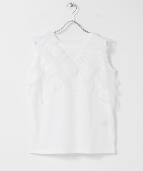 SENSE OF PLACE by URBAN RESEARCH(センスオブプレイスバイアーバンリサーチ)の「フリルデザインカットトップ(Tシャツ/カットソー・レディース・オフホワイト/ベージュ・ONE)」の15枚目の写真