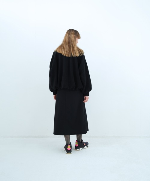 bedsidedrama(ベットサイドドラマ)の「BEDSIDEDRAMA/ベッドサイドドラマ/Outdoor Big Pocket Mix Blouson(ブルゾン・レディース・ブラック/グレー・2/1)」の5枚目の写真