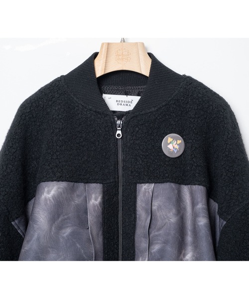 bedsidedrama(ベットサイドドラマ)の「BEDSIDEDRAMA/ベッドサイドドラマ/Outdoor Big Pocket Mix Blouson(ブルゾン・レディース・ブラック/グレー・2/1)」の10枚目の写真