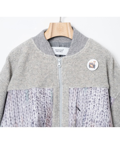 bedsidedrama(ベットサイドドラマ)の「BEDSIDEDRAMA/ベッドサイドドラマ/Outdoor Big Pocket Mix Blouson(ブルゾン・レディース・ブラック/グレー・2/1)」の22枚目の写真