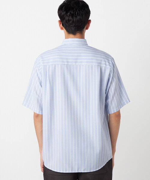 COMME CA ISM(コムサイズム)の「ポリエステルレーヨン シアーカラーストライプ ショートポイントカラー 半袖シャツ(シャツ/ブラウス・メンズ・ライラック/ブルー/グリーン/イエロー・LARGE/MEDIUM)」の22枚目の写真