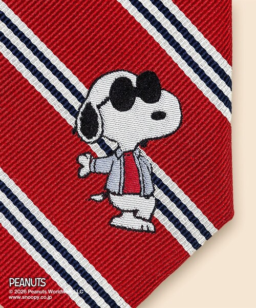 BROOKS BROTHERS（ブルックスブラザーズ）の「Brooks Brothers × PEANUTS　シルク　スヌーピー＆ウッドストック　ミニ＃BB1ストライプ　レップタイ（ネクタイ・メンズ・ブルー/レッド・ONE SIZE）」の4枚目の写真
