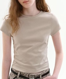 Fano Studios | ラウンドネック クロップド丈 半袖Tシャツ FX26S155【Fano Studios】【2026SS】(Tシャツ/カットソー)