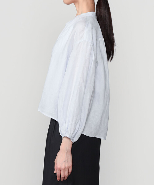 TICCA(ティッカ)の「TICCA | リネン ギャザーブラウスジャケット WOMEN(シャツ/ブラウス・レディース・ホワイト/ブラウン/サックスブルー・F)」の6枚目の写真