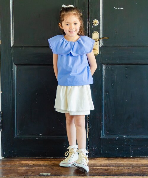 Boribon(ボリボン)の「ラッフルキュロット(その他パンツ・キッズ・その他3/アイボリー・80/90/100/110/120)」の8枚目の写真