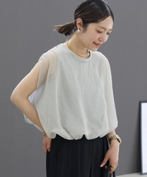 オーガンジーレイヤードバルーンプルオーバー