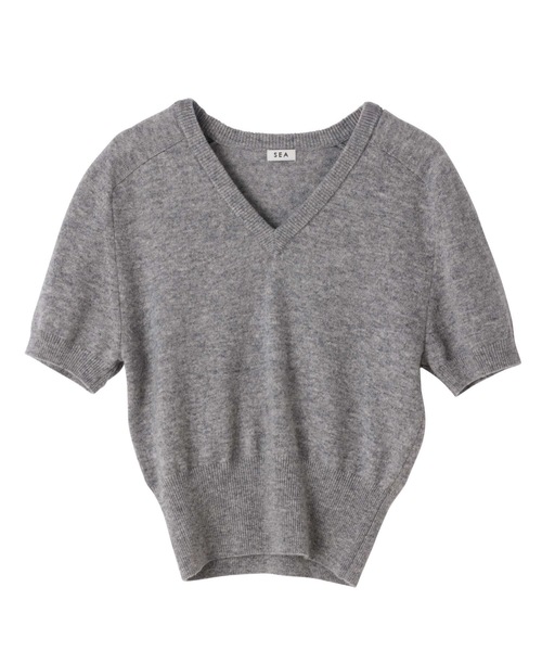 SEA(シー)の「カシミヤ Vネック H/Sニット(ニット/セーター・レディース・ピンク/グレー/チャコールグレー/ブルー・ONE SIZE)」の16枚目の写真