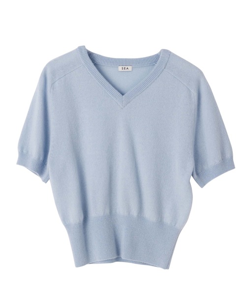 SEA(シー)の「カシミヤ Vネック H/Sニット(ニット/セーター・レディース・ピンク/グレー/チャコールグレー/ブルー・ONE SIZE)」の18枚目の写真