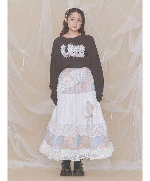 merry jenny（メリージェニー）の「フラワーガーデンスカート（スカート・レディース・ピンク/イエロー・FREE）」の19枚目の写真