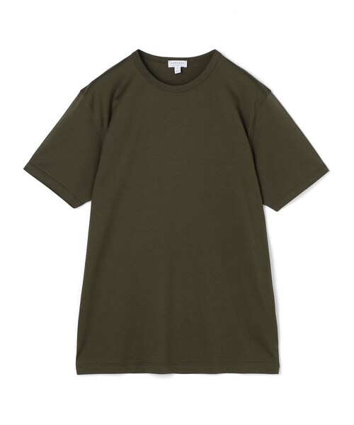 SUNSPEL(サンスペル)の「SUNSPELコットン クラシック Tシャツ(Tシャツ/カットソー・メンズ・ライトイエロー/ブラック/ダークオリーブ/スカイブルー/ネイビー/ホワイト/レンガ/ダークブラウン/チャコールグレー・M/L)」の6枚目の写真