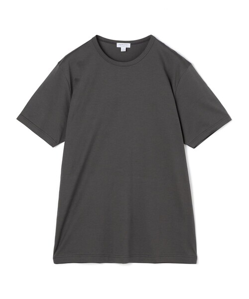 SUNSPEL(サンスペル)の「SUNSPELコットン クラシック Tシャツ(Tシャツ/カットソー・メンズ・ライトイエロー/ブラック/ダークオリーブ/スカイブルー/ネイビー/ホワイト/レンガ/ダークブラウン/チャコールグレー・M/L)」の4枚目の写真