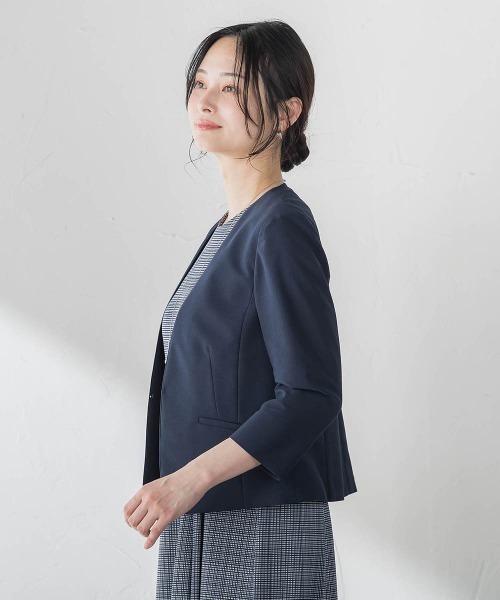 LAUTREAMONT(ロートレアモン)の「ジャージーノーカラージャケット(ダウンジャケット/コート・レディース・ホワイト・9号)」の8枚目の写真