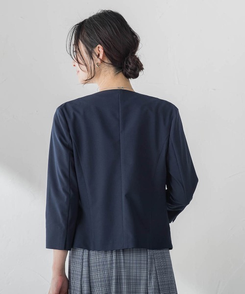 LAUTREAMONT(ロートレアモン)の「ジャージーノーカラージャケット(ダウンジャケット/コート・レディース・ホワイト・9号)」の9枚目の写真
