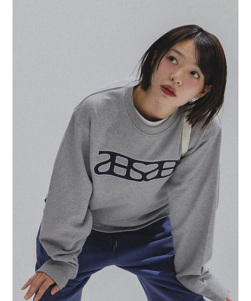 ANNEHEARTS(アンハーツ)の「Heart Logo Patch Sweatshirt_MELANGE(スウェット・レディース・その他・SMALL/MEDIUM)」の3枚目の写真