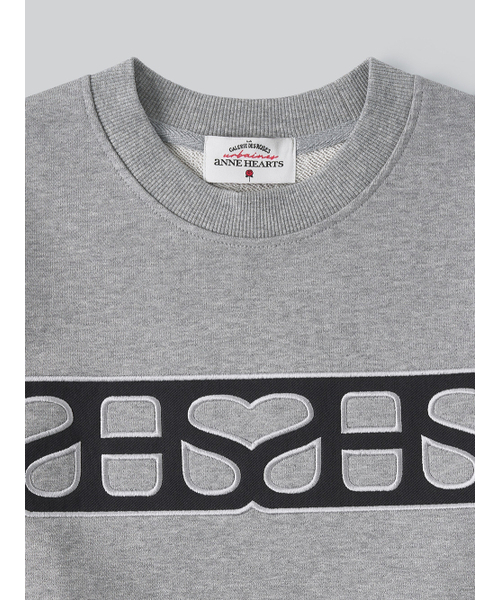 ANNEHEARTS(アンハーツ)の「Heart Logo Patch Sweatshirt_MELANGE(スウェット・レディース・その他・SMALL/MEDIUM)」の6枚目の写真