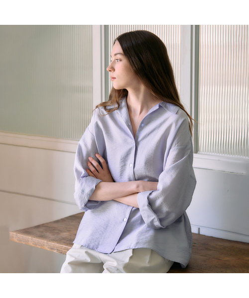 Ellioti(エリオティ)の「Noel Convertible Wrap Shirts_3Color(シャツ/ブラウス・レディース・グレー/ブルー/アイボリー・F)」の1枚目の写真