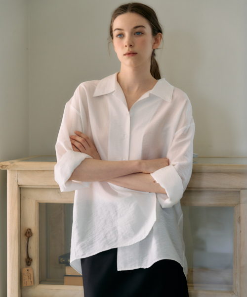 Ellioti(エリオティ)の「Noel Convertible Wrap Shirts_3Color(シャツ/ブラウス・レディース・グレー/ブルー/アイボリー・F)」の4枚目の写真