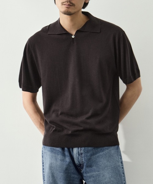 FUJI/フジ】SILK CASHMERE S/S SKIPPER POLO（ポロシャツ）｜FUJI