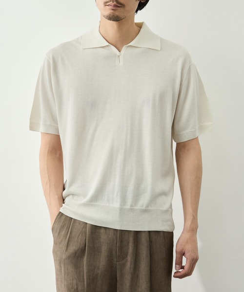 FUJI/フジ】SILK CASHMERE S/S SKIPPER POLO（ポロシャツ）｜FUJI