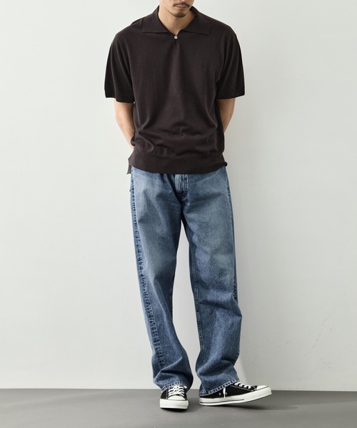 FUJI(フジ)の「【FUJI/フジ】SILK CASHMERE S/S SKIPPER POLO(ポロシャツ・メンズ・オフホワイト/ブラウン・5/6)」の11枚目の写真
